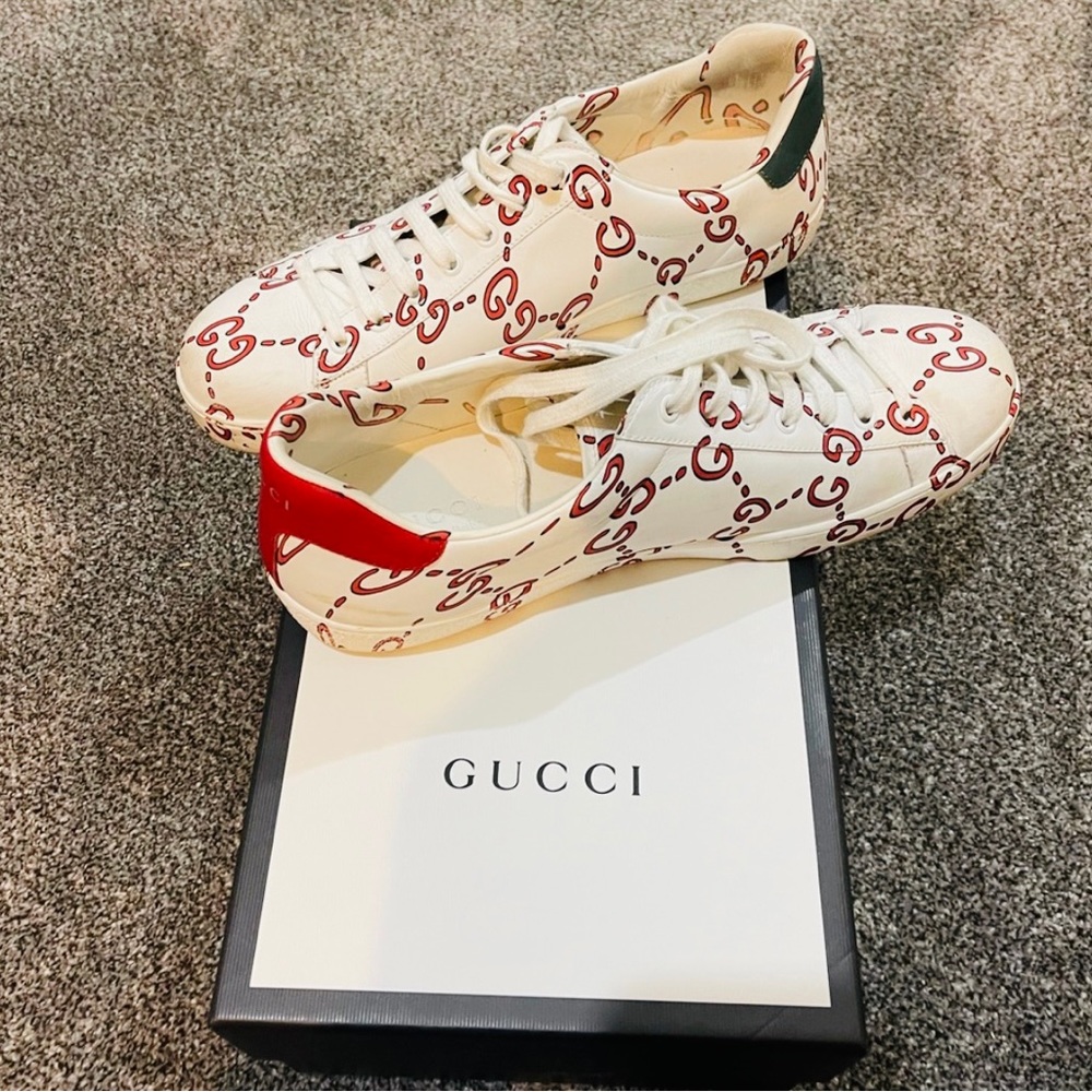 Authentic *Gucci *Mens GG *Ace Sneakers*